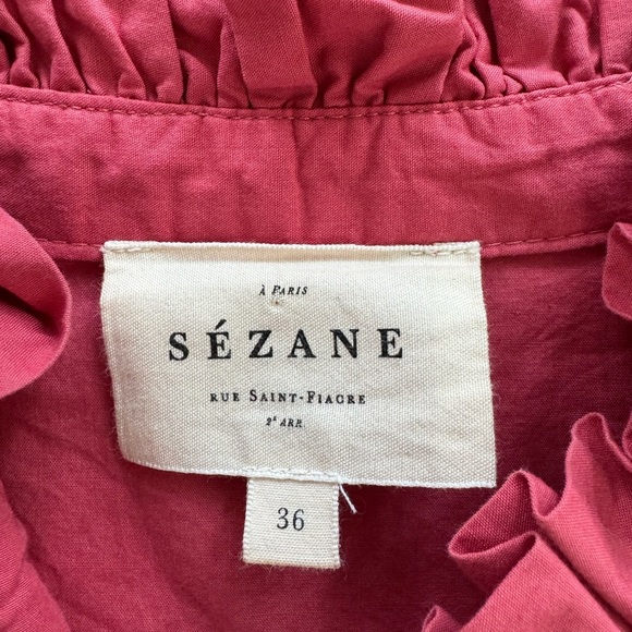 Sézane Lou Rose Shirt Blouse Sz 36 - Picture 9 of 10